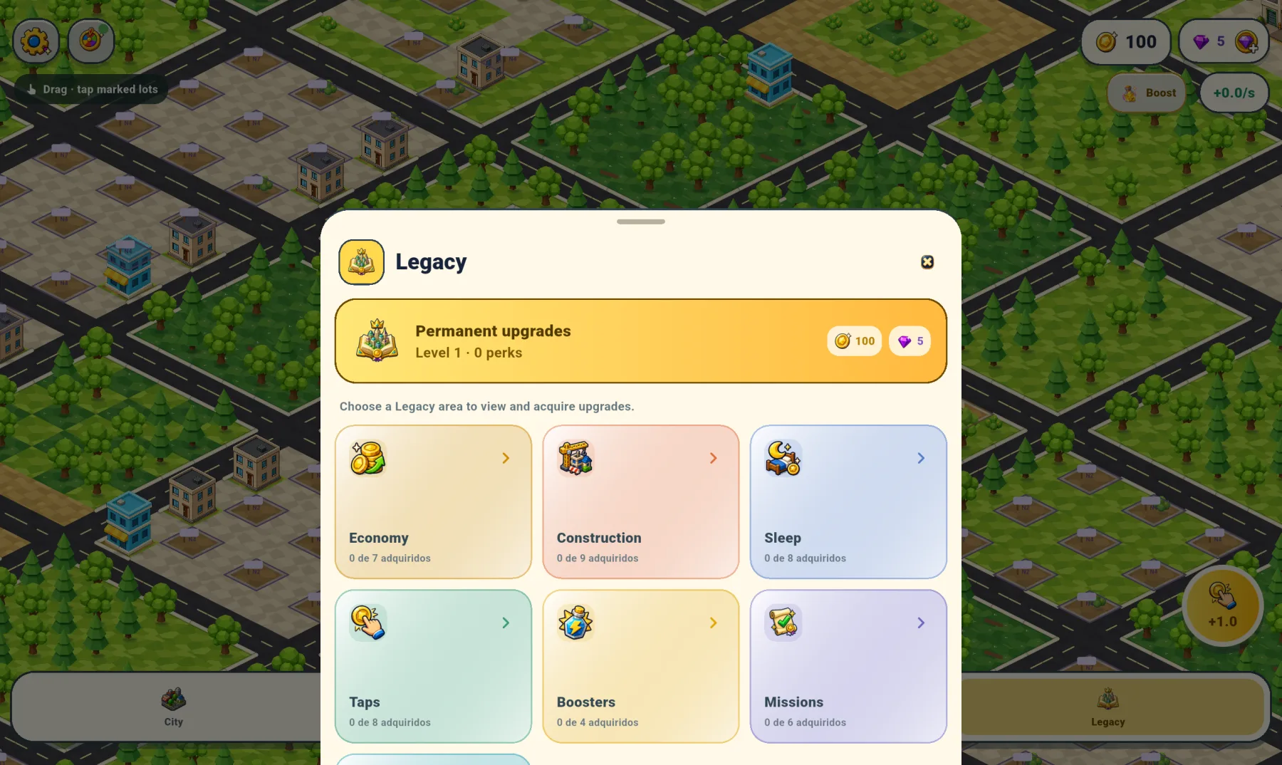 Golden District permanent Legacy upgrades
